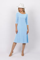 5191 3/4 Sleeve Two Way Dress - Blue