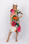 5191 3/4 Sleeve Two Way Dress - White Flower