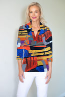 5194 Crystal Trim Polo - Geometric
