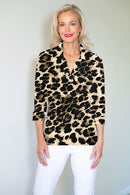 5194 Crystal Trim Polo - Leopard