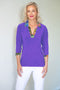 5194 Crystal Trim Polo - Cornflower/Inka