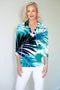 5194 Crystal Trim Polo - Green Leaves