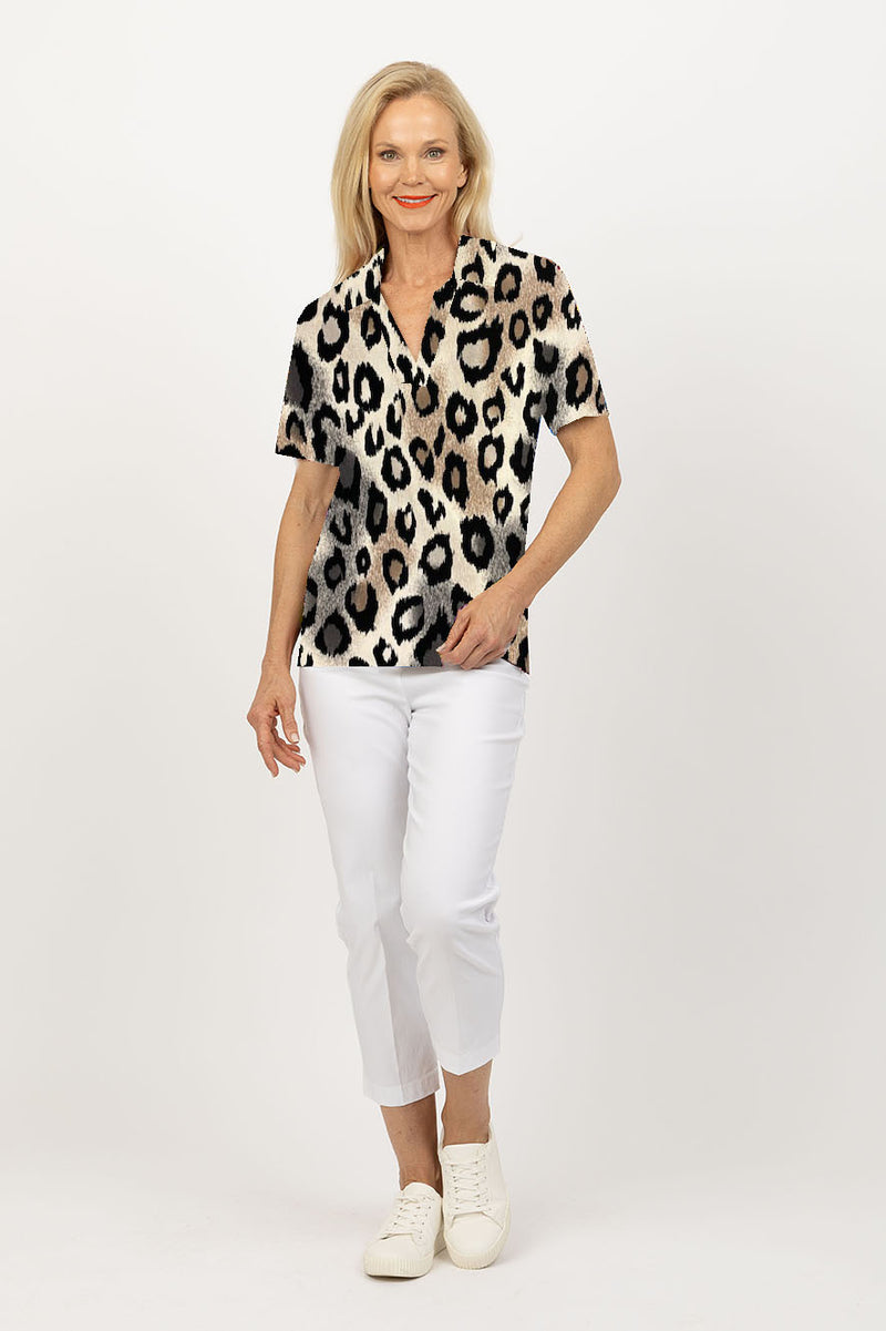 5194 S/S Crystal Trim Polo - Lynx