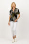 5194 Crystal Trim Polo - Multi Leaves