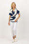 5194 Crystal Trim Polo - Navy Swirl