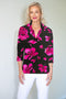5194 Crystal Trim Polo - Pink Flower