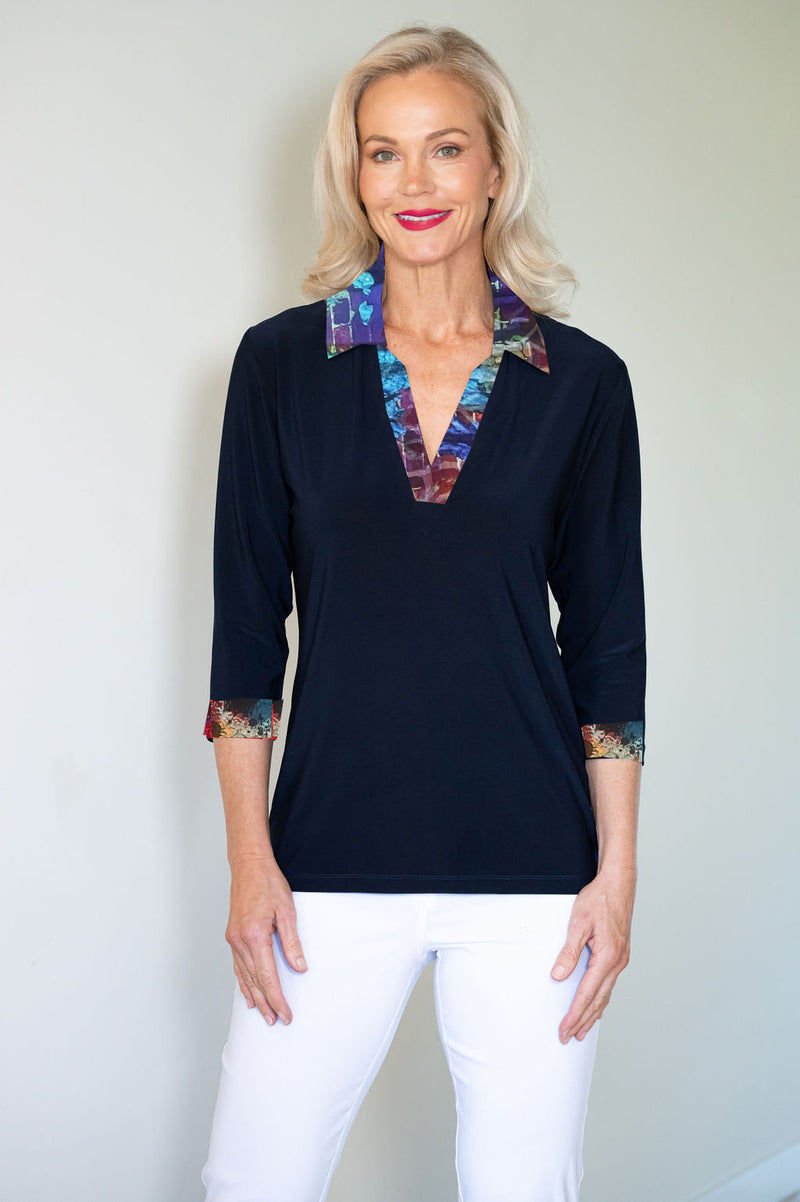 5194 Trim Polo - Navy/Gypsy