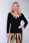 5216 V Band L/S Top - Blk/Lava