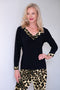 5216 V Band L/S Top - Black/Leopard