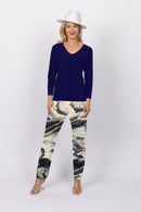 5218 Cigar Pant - Navy Snake