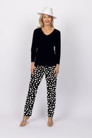 5218 Cigar Pant - Blk/Wht Spot