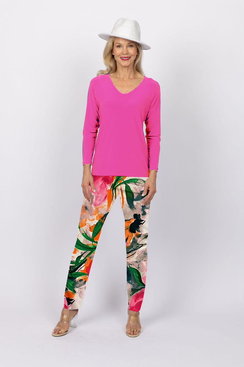 5218 Cigar Pant - White Flower