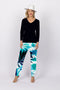 5218 Cigar Pant - Green Leaves