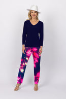 5218 Cigar Pant - Pink/Navy Lily