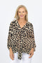 5106 Slimmer Frill Top -  Cheetah