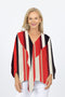 5106 Slimmer Frill Top -  Red/Black