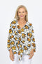 5106 Slimmer Frill Top -  Yellow/White
