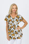 5221  Frill Top -  Yellow/White