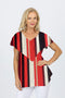 5221  Frill Top -  Red/Black