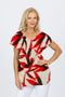 5221  Frill Top -  Red/White