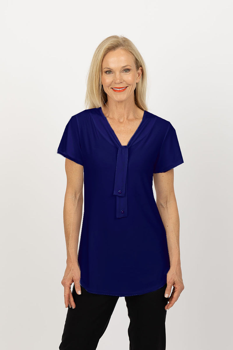 5225 Scarf Top - Navy