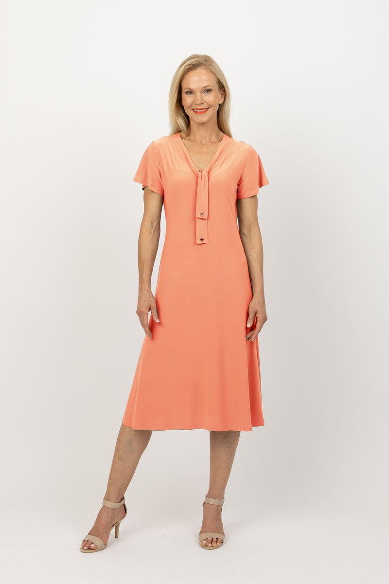 5226 Scarf Dress - Peach