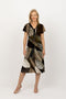 5226 Scarf Dress - Multi Leaves