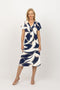 5226 Scarf Dress - Navy Swirl