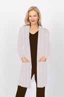 5336 Ribbed Knit Pocket Cardigan - Sand