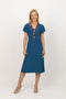 5226 Scarf Dress - Teal/Tropical