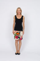 5244 Basic Skirt - White Flower