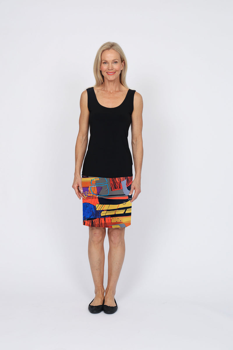 5244 Basic Skirt - Geometric