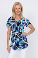 5249 Two Way Top - Blue Leaf