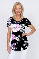 5249 Two Way Top - Lavender Flower