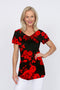 5249 Two Way Top - Red Rose