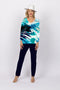 5263 Sorento L/S Raglan - Green Leaves