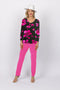 5263 Sorento L/S Raglan - Pink Flower