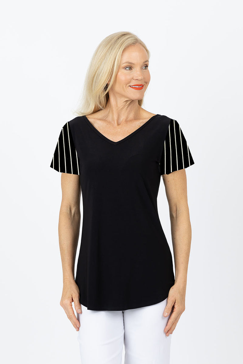 5302 Two Way Top - Black/White