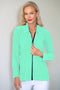 5313 Embellished Zip Cardi - Mint