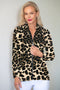 5313 Embellished Zip Cardi - Leopard