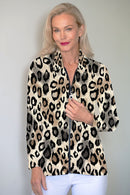 5313 Embellished Zip Cardi - Lynx