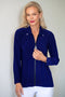 5313 Embellished Zip Cardi - Navy