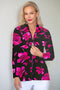5313 Embellished Zip Cardi - Pink Flower