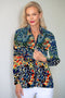 5313 Embellished Zip Cardi - Seascape