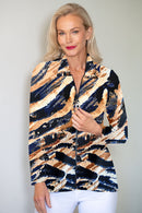 5313 Embellished Zip Cardi - Wild Luxe