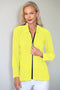5313 Embellished Zip Cardi - Yellow