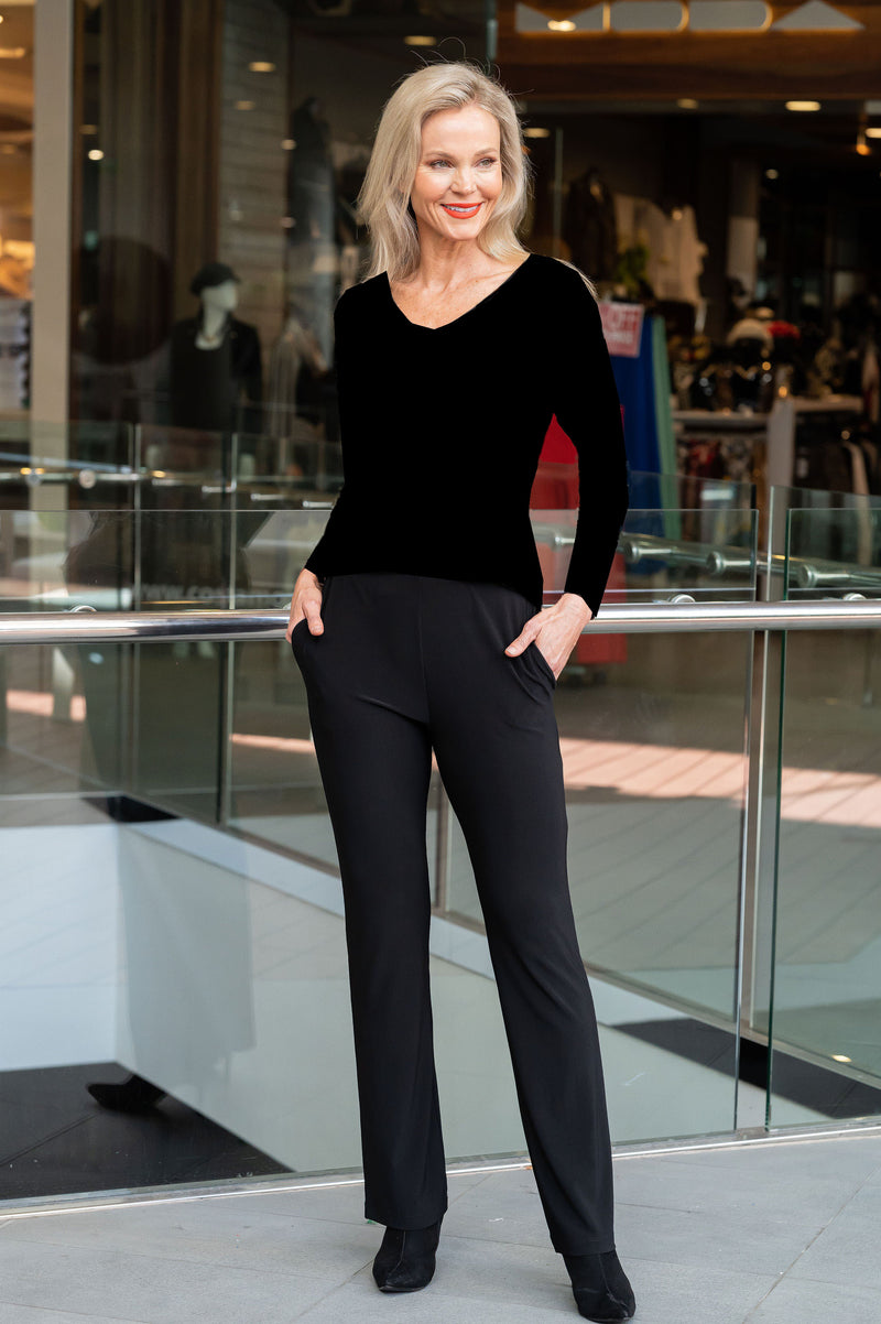 5326 Cigar Pant with Pockets - Black