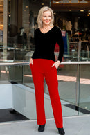 5326 Cigar Pant with Pockets - Red