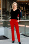 5326 Cigar Pant with Pockets - Red