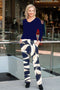 5326 Cigar Pant with Pockets - Navy Swirl